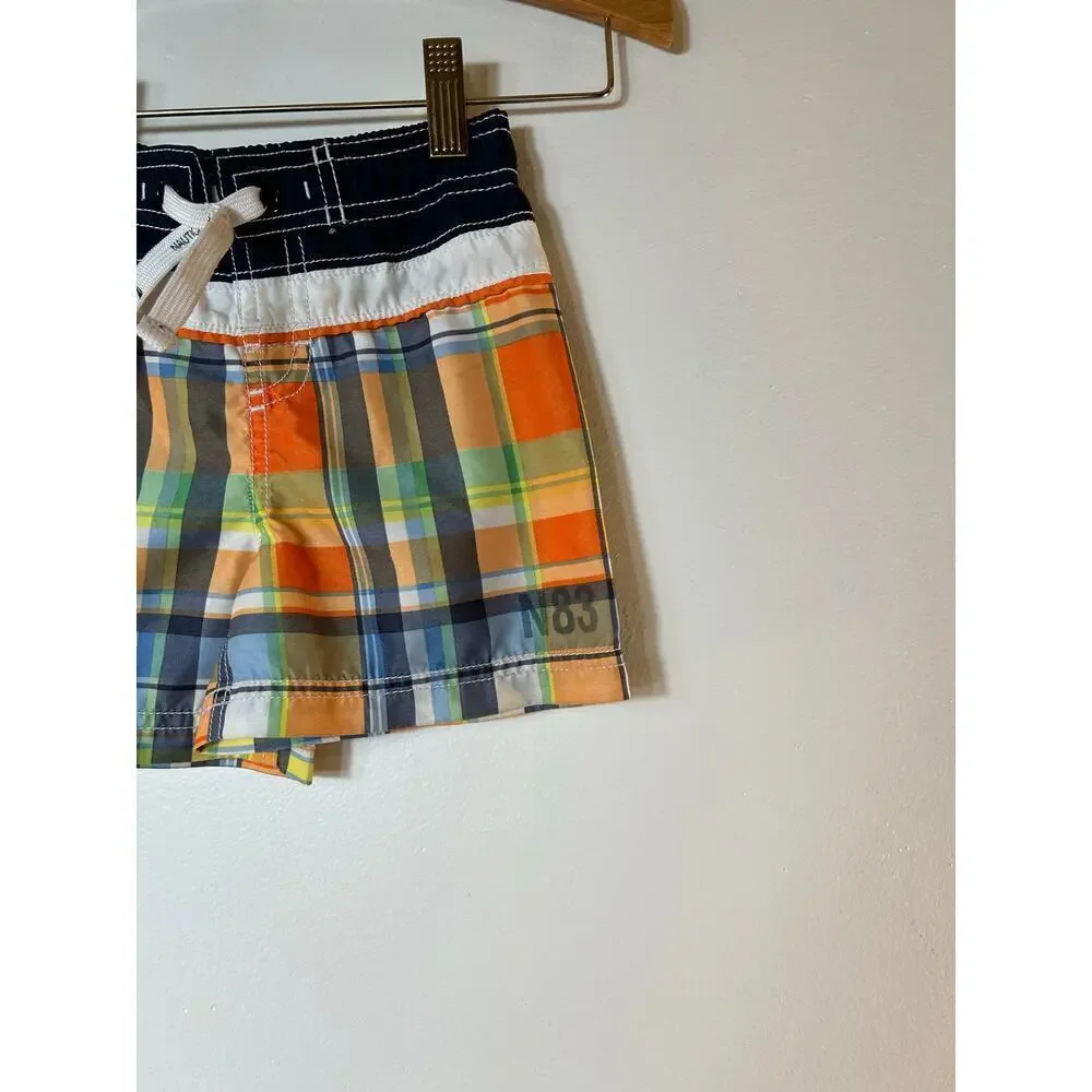 NAUTICA Boy’s Plaid Swim Trunks / Size: 18 Months